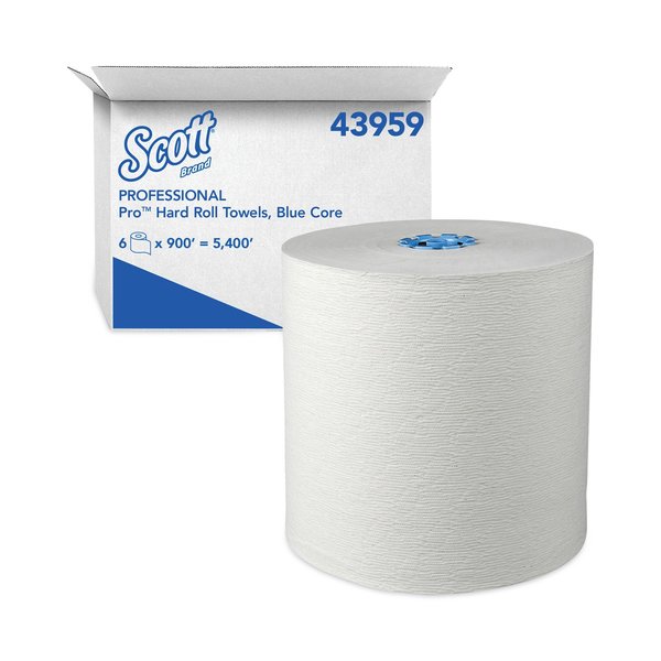 Scott Scott Pro Hardwound Paper Towels, 1 Ply, Continuous Roll Sheets, 900 ft, Mocha, 6 PK 43959